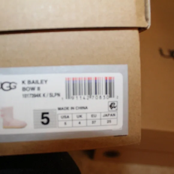 UGG Pink Winter Boots with Bows - Picture 8 of 10